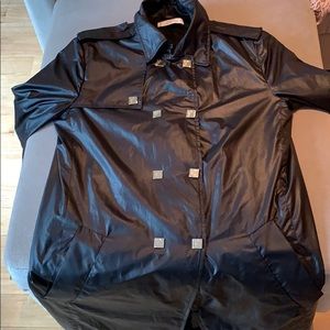 versace collection rain coat, long rain jacket